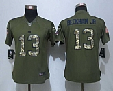 Women Nike Limited New York Giants #13 Beckham JR Green Salute To Service Jersey,baseball caps,new era cap wholesale,wholesale hats